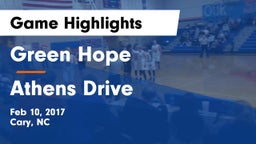 Green Hope  vs Athens Drive  Game Highlights - Feb 10, 2017