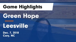 Green Hope  vs Leesville  Game Highlights - Dec. 7, 2018