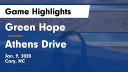Green Hope  vs Athens Drive  Game Highlights - Jan. 9, 2020
