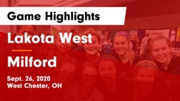 Lakota West  vs Milford  Game Highlights - Sept. 26, 2020