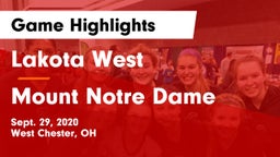 Lakota West  vs Mount Notre Dame  Game Highlights - Sept. 29, 2020