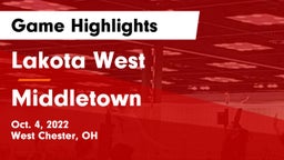 Lakota West  vs Middletown  Game Highlights - Oct. 4, 2022