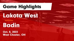 Lakota West  vs Badin  Game Highlights - Oct. 8, 2022