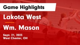 Lakota West  vs Wm. Mason  Game Highlights - Sept. 21, 2023
