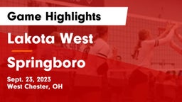 Lakota West  vs Springboro  Game Highlights - Sept. 23, 2023