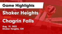 Shaker Heights  vs Chagrin Falls  Game Highlights - Aug. 19, 2023