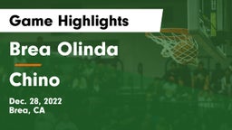 Brea Olinda  vs Chino  Game Highlights - Dec. 28, 2022