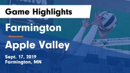 Farmington  vs Apple Valley  Game Highlights - Sept. 17, 2019