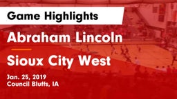 Abraham Lincoln  vs Sioux City West   Game Highlights - Jan. 25, 2019