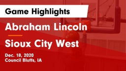 Abraham Lincoln  vs Sioux City West   Game Highlights - Dec. 18, 2020