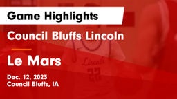 Council Bluffs Lincoln  vs Le Mars  Game Highlights - Dec. 12, 2023