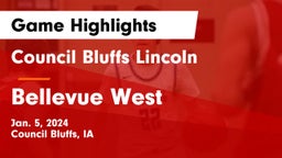 Council Bluffs Lincoln  vs Bellevue West  Game Highlights - Jan. 5, 2024