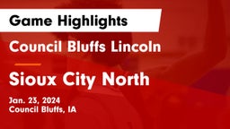 Council Bluffs Lincoln  vs Sioux City North  Game Highlights - Jan. 23, 2024