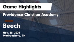Providence Christian Academy  vs Beech  Game Highlights - Nov. 20, 2020