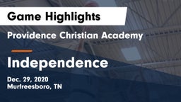 Providence Christian Academy  vs Independence  Game Highlights - Dec. 29, 2020