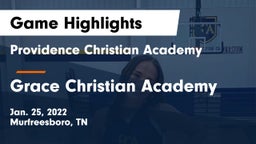 Providence Christian Academy  vs Grace Christian Academy Game Highlights - Jan. 25, 2022