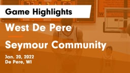 West De Pere  vs Seymour Community  Game Highlights - Jan. 20, 2022