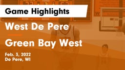 West De Pere  vs Green Bay West Game Highlights - Feb. 3, 2022