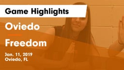 Oviedo  vs Freedom  Game Highlights - Jan. 11, 2019