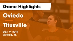 Oviedo  vs Titusville  Game Highlights - Dec. 9, 2019