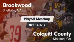 Matchup: Brookwood vs. Colquitt County  2016