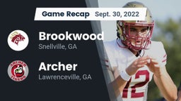 Recap: Brookwood  vs. Archer  2022