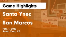 Santa Ynez  vs San Marcos  Game Highlights - Feb. 1, 2022