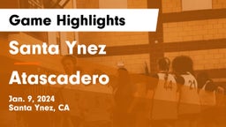 Santa Ynez  vs Atascadero  Game Highlights - Jan. 9, 2024