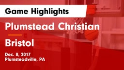 Plumstead Christian  vs Bristol  Game Highlights - Dec. 8, 2017