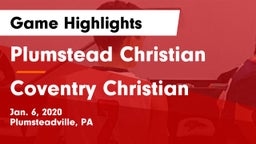 Plumstead Christian  vs Coventry Christian Game Highlights - Jan. 6, 2020