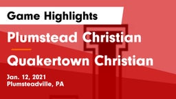 Plumstead Christian  vs Quakertown Christian Game Highlights - Jan. 12, 2021