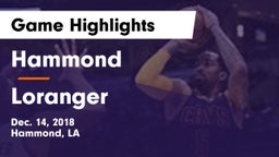 Hammond  vs Loranger  Game Highlights - Dec. 14, 2018