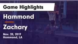 Hammond  vs Zachary  Game Highlights - Nov. 20, 2019