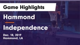 Hammond  vs Independence  Game Highlights - Dec. 18, 2019