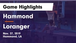 Hammond  vs Loranger  Game Highlights - Nov. 27, 2019