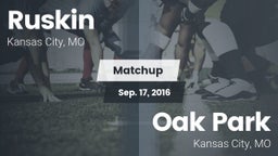 Matchup: Ruskin  vs. Oak Park  2016