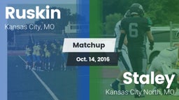 Matchup: Ruskin  vs. Staley  2016