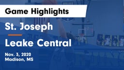 St. Joseph vs Leake Central  Game Highlights - Nov. 3, 2020