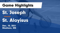 St. Joseph vs St. Aloyisus Game Highlights - Dec. 10, 2021