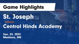 St. Joseph vs Central Hinds Academy  Game Highlights - Jan. 24, 2023