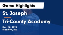 St. Joseph vs Tri-County Academy  Game Highlights - Dec. 18, 2023