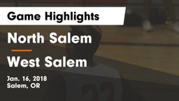 North Salem  vs West Salem  Game Highlights - Jan. 16, 2018