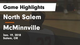 North Salem  vs McMinnville  Game Highlights - Jan. 19, 2018