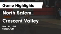North Salem  vs Crescent Valley  Game Highlights - Dec. 11, 2018