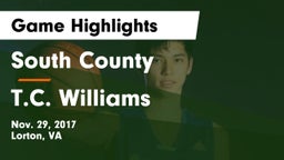 South County  vs T.C. Williams Game Highlights - Nov. 29, 2017