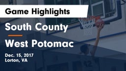 South County  vs West Potomac  Game Highlights - Dec. 15, 2017