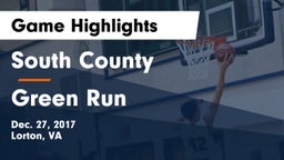 South County  vs Green Run  Game Highlights - Dec. 27, 2017