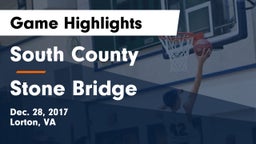 South County  vs Stone Bridge  Game Highlights - Dec. 28, 2017