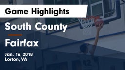 South County  vs Fairfax  Game Highlights - Jan. 16, 2018