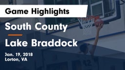 South County  vs Lake Braddock Game Highlights - Jan. 19, 2018